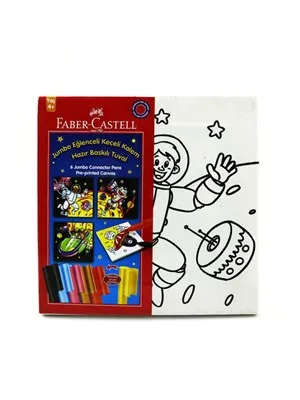 Faber Castell Jumbo Eğlenceli Keçeli Kalem+tuval 122155