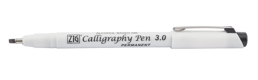 Zig Permanent 3.0 Callıgraphy Kalemi Kesik Uç Siyah Pca-310
