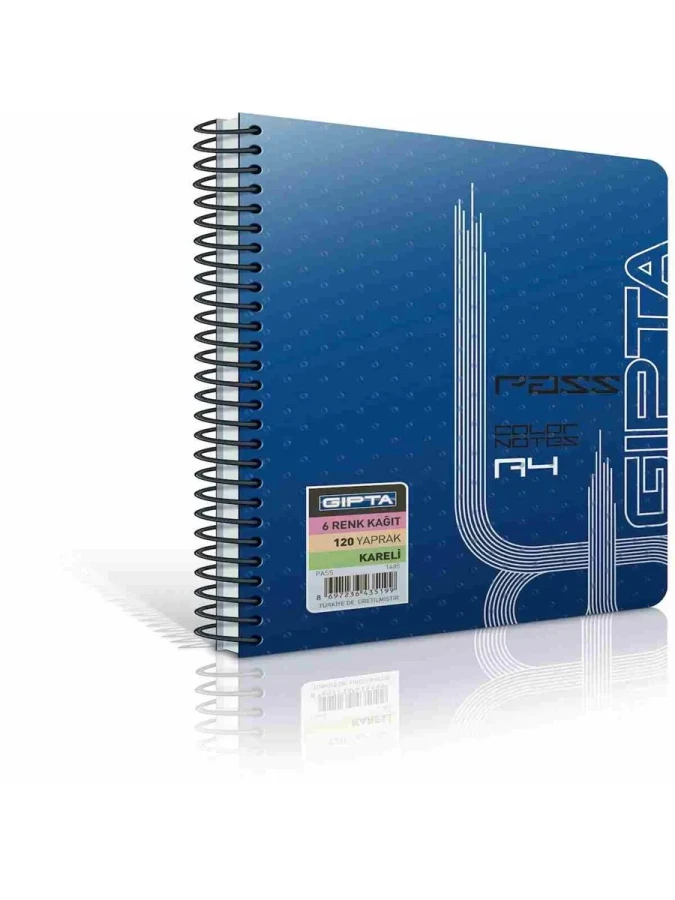Gıpta Pass 100\4 Pp Kap.spir.renkli Defter 1290