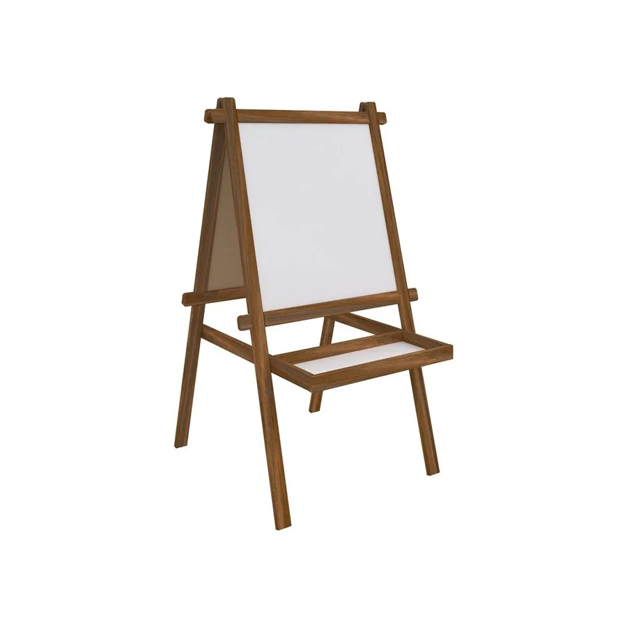 Panda 50x55 Ahşap Ayaklı Çatı Tipi Sepetli Yazı Tahtası Beyaz Pan329
