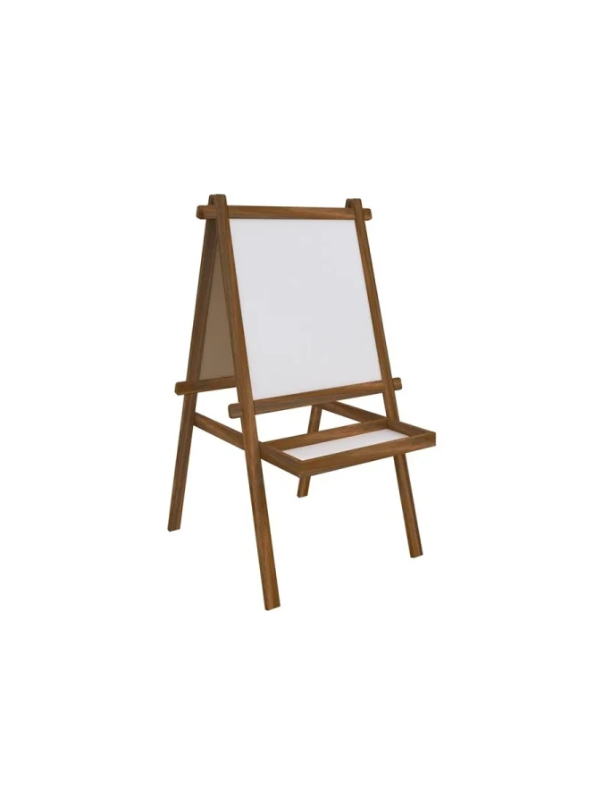 Panda 50x55 Ahşap Ayaklı Çatı Tipi Sepetli Yazı Tahtası Beyaz Pan329