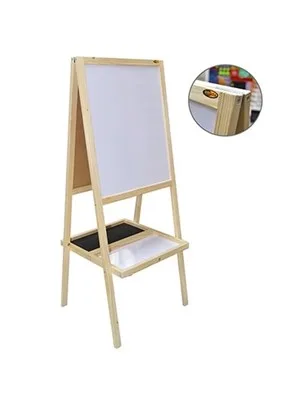 Panda 50x55 Ahşap Ayaklı Çatı Tipi Sepetli Yazı Tahtası Beyaz Pan329