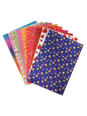 Lino 23x33 Desenli Elişi Kağıdı 10renk 2702j-2