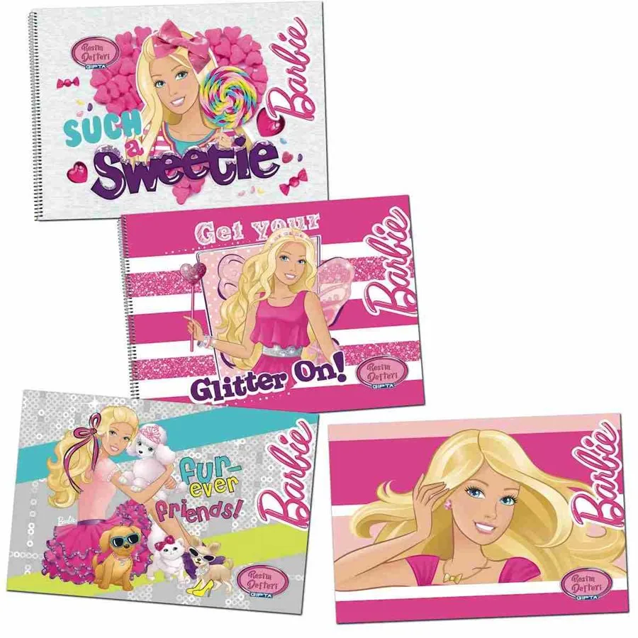 Gıpta Barbie 17x24 Cm Karton Kapak Spiralli Resim Defteri 15 Yp 5454