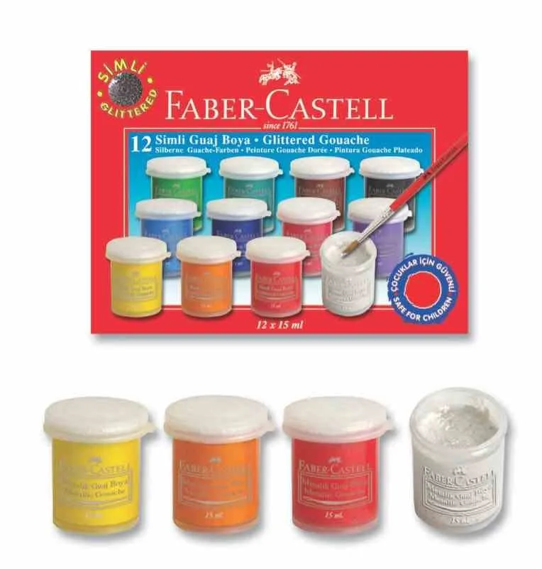 Faber Castell 12 Renk Simli Guaj Boya 160404