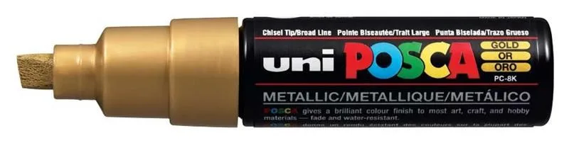 Uni Posca 8.0 Su Bazlı Poster Markörü Gold Pc-8k