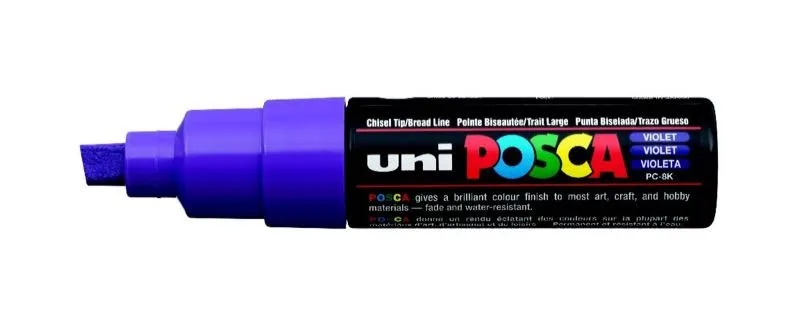 Uni Posca 8.0 Su Bazlı Poster Markörü Vıolet Pc-8k