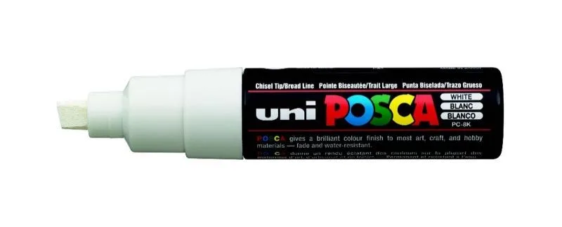 Uni Posca 8.0 Su Bazlı Poster Markörü Whıte Pc-8k