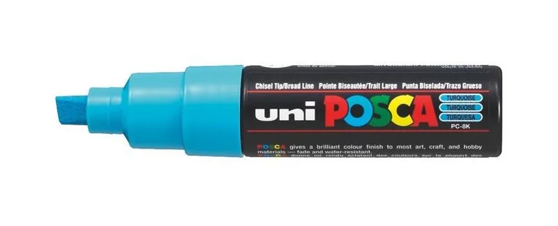 Uni Posca 8.0 Su Bazlı Poster Markörü Turquoıse Pc-8k