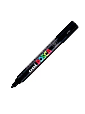 Uni Posca 1.8-2.5 Su Bazlı Poster Markörü Nero Black Pc-5m