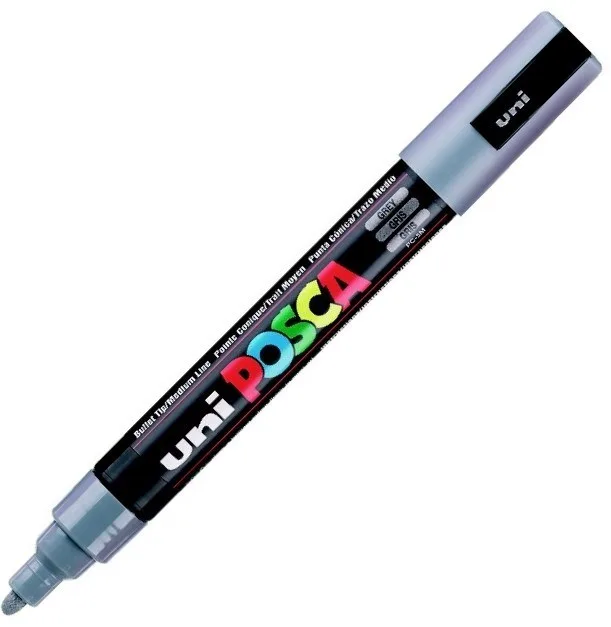 Uni Posca 1.8-2.5 Su Bazlı Poster Markörü Grey Pc-5m