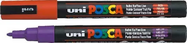 Uni Posca 0.9-1.3 Su Bazlı Poster Markörü Sılver Pc-3m