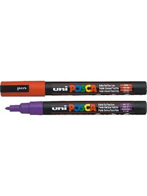 Uni Posca 0.9-1.3 Su Bazlı Poster Markörü Sılver Pc-3m