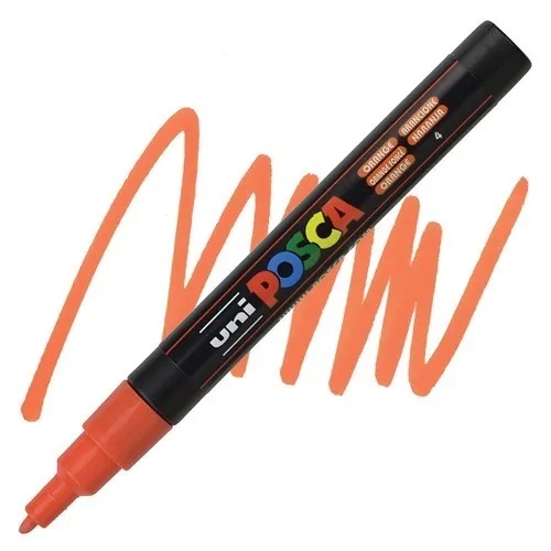 Uni Posca 0.9-1.3 Su Bazlı Poster Markörü Orange Pc-3m