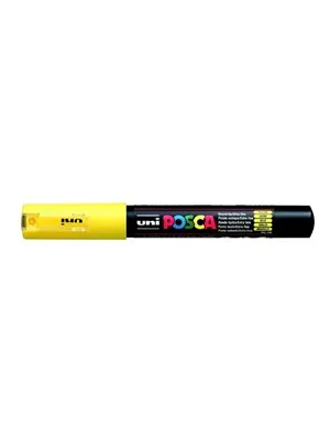 Uni Posca 0.7 Su Bazlı Poster Markörü Yellow Pc-1m
