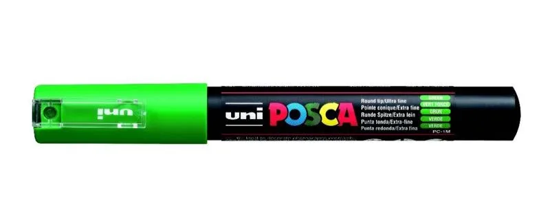 Uni Posca 0.7 Su Bazlı Poster Markörü Green Pc-1m