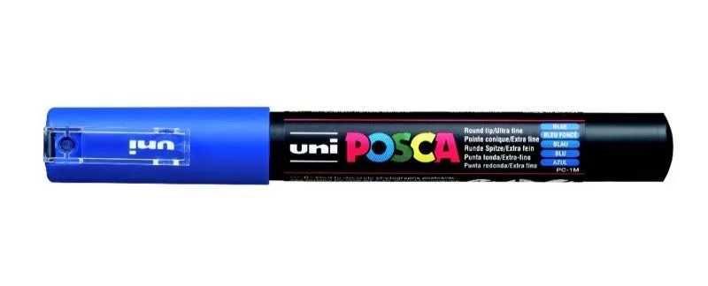 Uni Posca 0.7 Su Bazlı Poster Markörü Blue Pc-1m