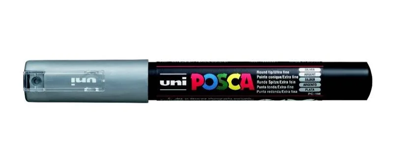 Uni Posca 0.7 Su Bazlı Poster Markörü Sılver Pc-1m