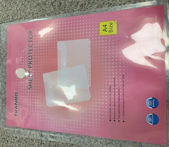 Tranbo A4 Çıtçıtlı Dosya Şeffaf Dikey T1199