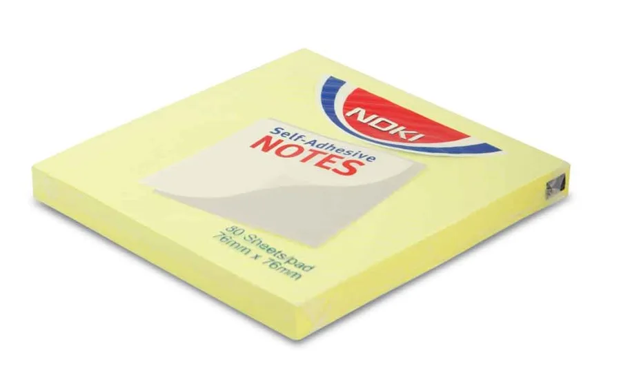 Noki Memo 75x75 Yapışkanlı Not Kağıdı Limon Sarı 12133