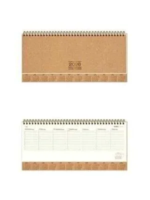 Keskin Color 12x33.5 Cm Aj-82 Spiralli Haftalık Masa Ajandası Kraft 600128-99 (2026)