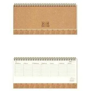 Keskin Color 12x33.5 Cm Aj-82 Spiralli Haftalık Masa Ajandası Kraft 600128-99 (2026)