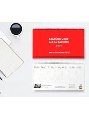 Atatürk Vakfı Piramit Spiralli Masa Takvimi 2026
