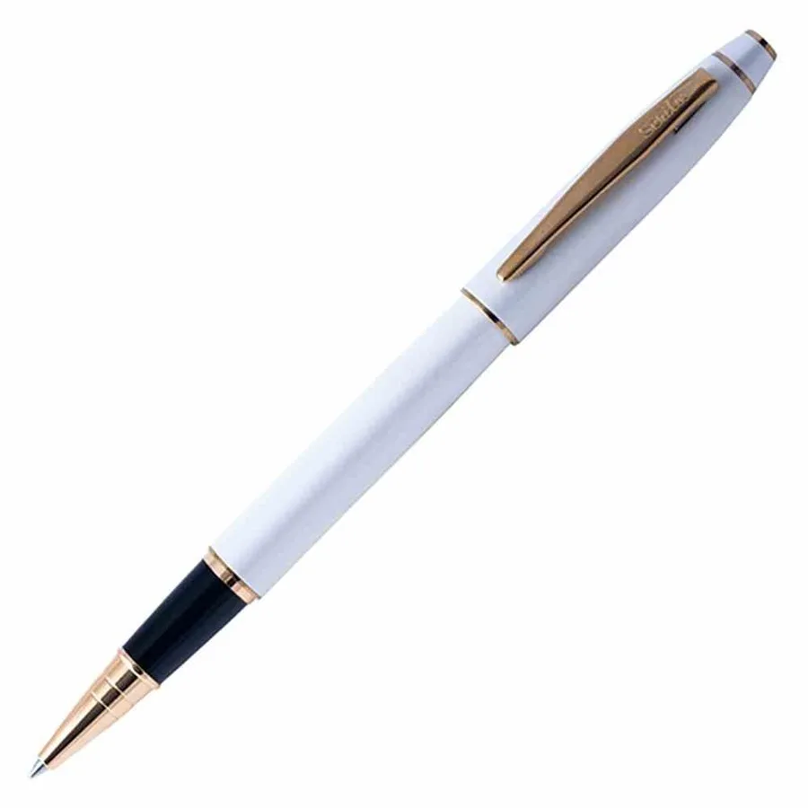 Scrikss 35 Roller Kalem Beyaz Altın Lüks Kutu