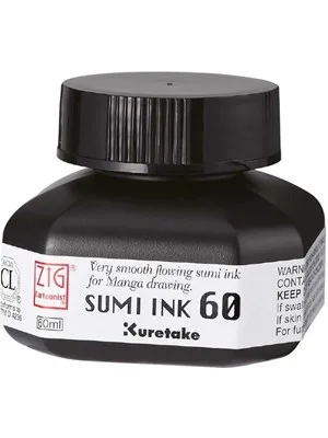 Zig 60 Ml Mangaka Sumı Tekstil Mürekkebi Siyah Cnce103-6