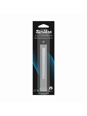 Scrikss D1 M (medıum) Kısa Tip Tükenmez Kalem Yedeği Mini (refil) 2"li Siyah