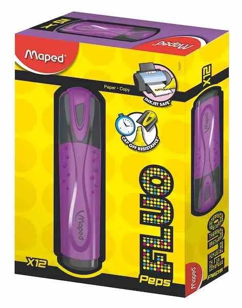Maped Fluopeps Yassı Fosforlu Kalem Mor 742531