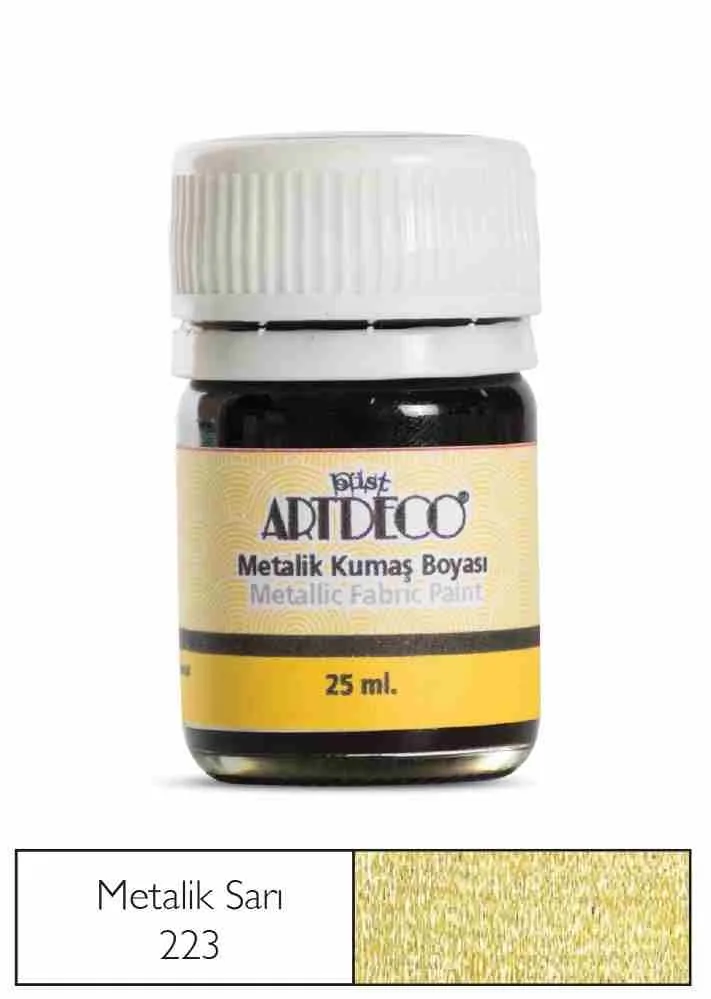 Artdeco 25 Ml Metalik Kumaş Boyası Sarı 11a-223