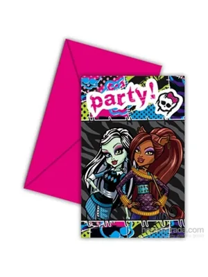 Parti Dünyası Monster Hıgh Davetiye+zarf 6 Lı 681