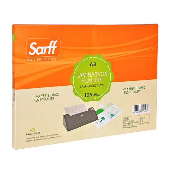 Sarff A3 125 Mic Laminasyon Filmi 100''lü 15309015