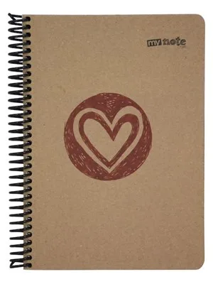 Umur Mynote A5 Kraft Kapak Spiralli Defter Kareli 100 Yp Uc37007-k