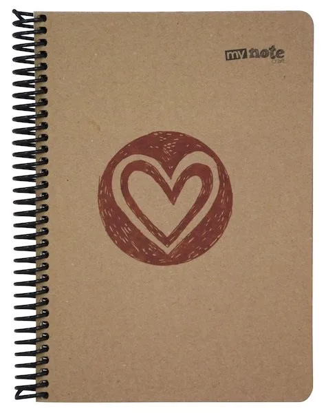 Umur Mynote A5 Kraft Kapak Spiralli Defter Kareli 100 Yp Uc37007-k