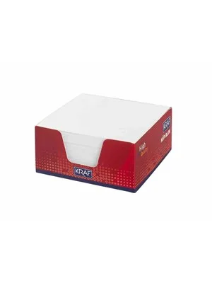 Kraf 9x9 Cm Küp Blok Beyaz 116g