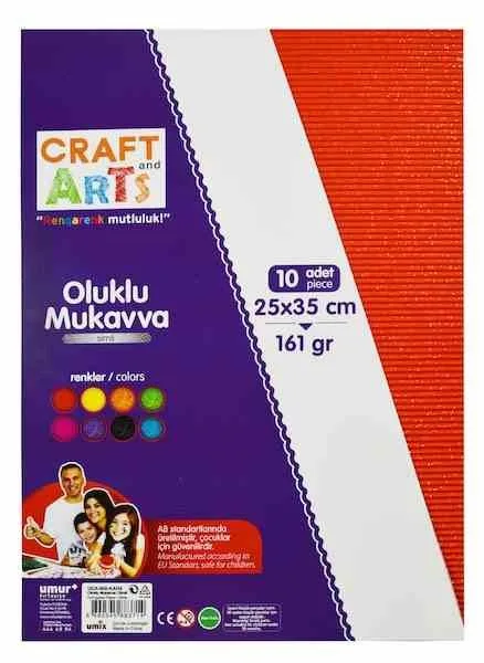 Craft Arts 25x35 Cm 161 Gr Oluklu Mukavva Simli Uca-600