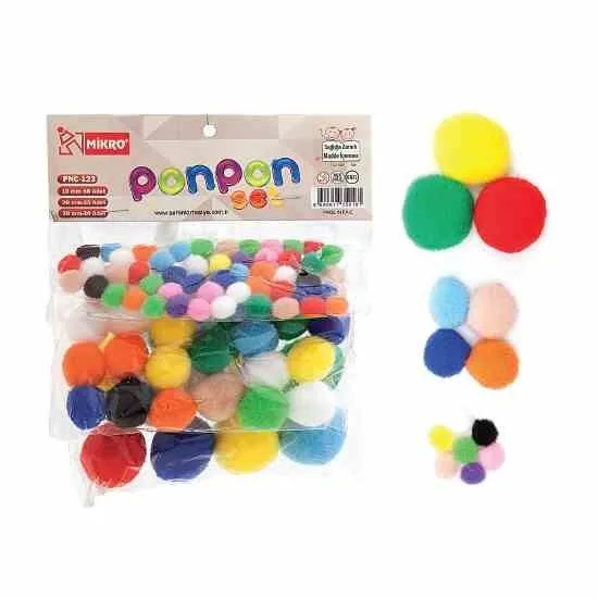 Mikro Ponpon 3''lü Pnc-123