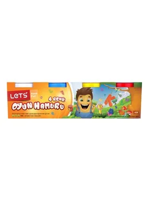 Lets Oyun Hamuru 4 Renk 600 Gr Normal Renkler L8340