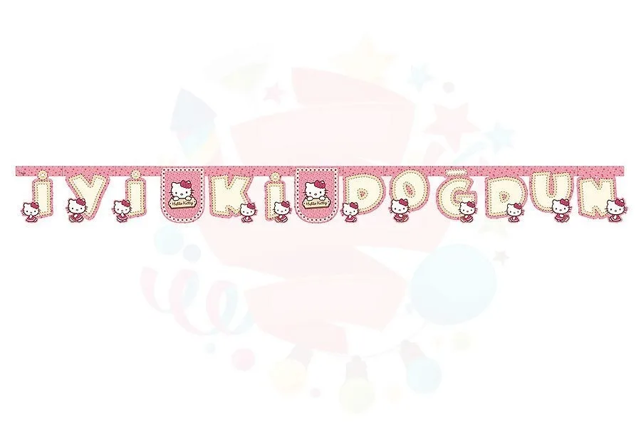 Nedi Oynar Karton Lisanslı Yazı İyiki Doğdun Hello Kıtty 81799