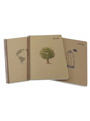 Umur Mynote Kraft A4 Sert Kapak Spiralli Defter Kareli 120 Yp Uc37006-k