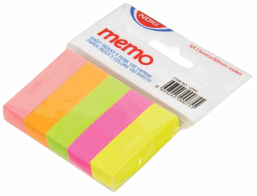 Noki Memo 15x50 5renk Yapışkanlı İndeks 12060
