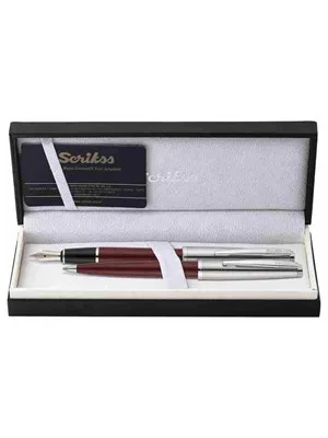 Scrikss 78 Dolma+tükenmez Kalem Seti Bordo
