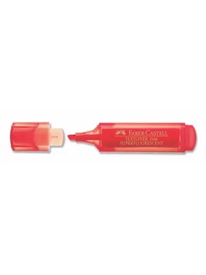 Faber Castell Fosforlu Kalem Şeffaf Kasa Kırmızı 154621
