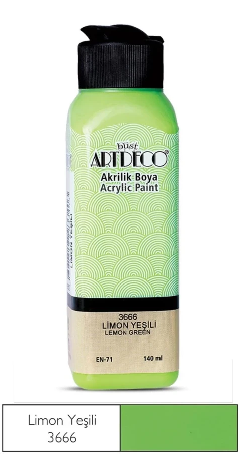 Artdeco 140 Ml Akrilik Boya Limon Yeşili 70r-3666
