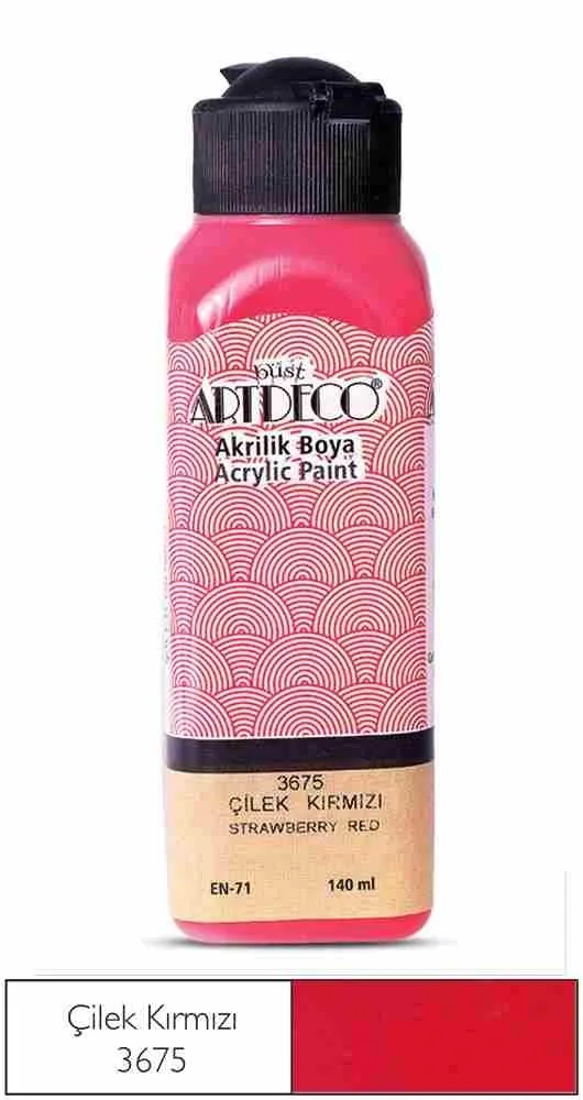 Artdeco 140 Ml Akrilik Boya Çilek Kırmızı 70r-3675