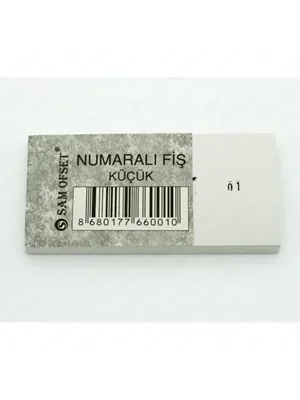 Altınyıldız Küçük Koçanlı Fiş Numaralı