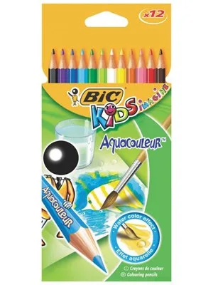 Bic Aquacouleur Kuru-suluboya Kalemi 12 Li Tam Boy 857561
