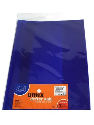 Umix A4 Hazır Kitap Kabı Sarı Bantlı 3 Lü 1915